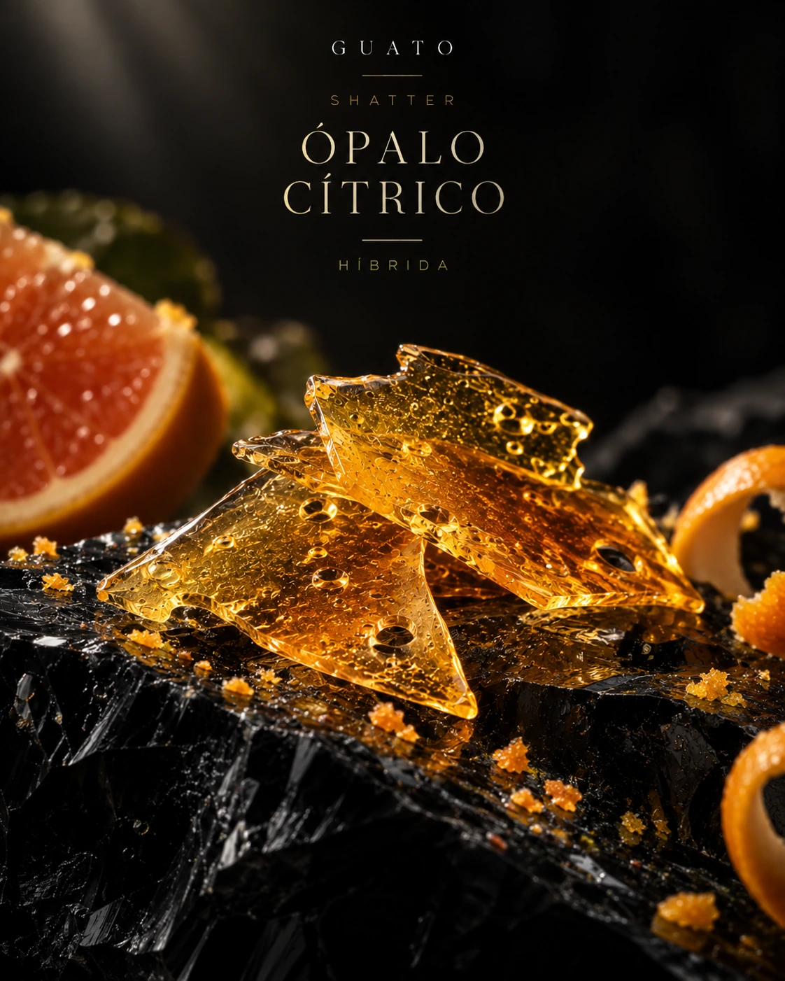 Ópalo Cítrico — detalle del extracto Shatter
